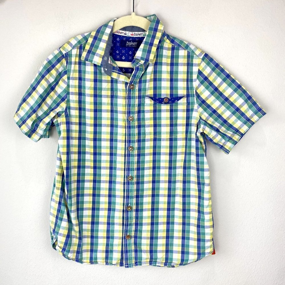 Baker by Ted Baker Plaid Short Sleeve Button Up 8